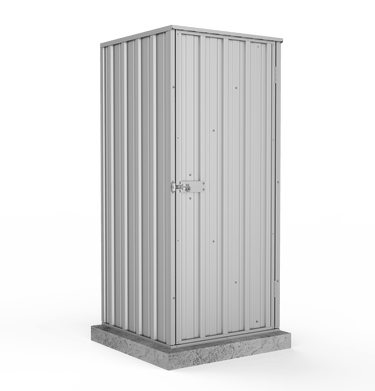 Absco 0.78mW x 0.78mD x 1.80mH Ezi Storage Garden Shed - Zincalume - Shed City